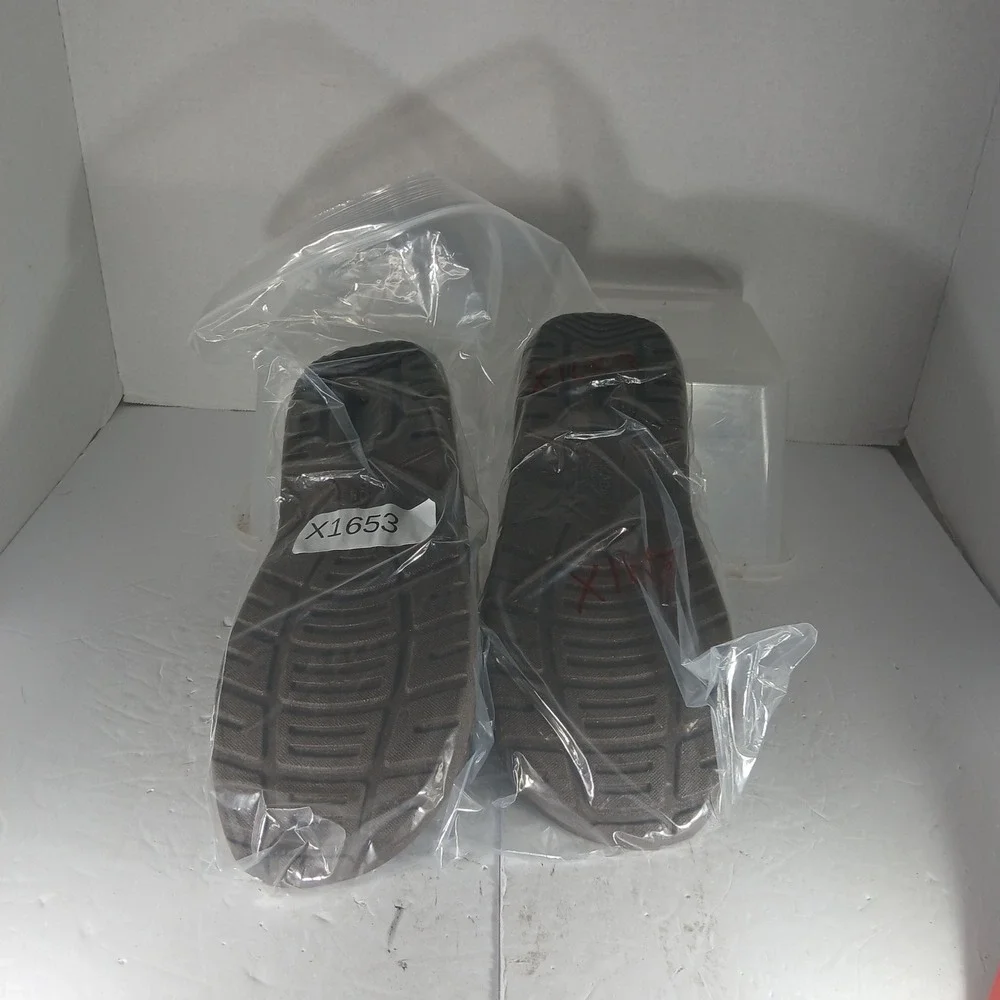 Okabashi Slide Sandals Size L Brown Basketweave Comfort Ergonomic Made in USA